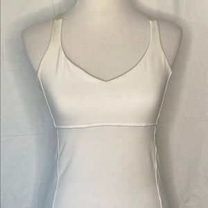 White Lululemon Tank with Satin Straps
